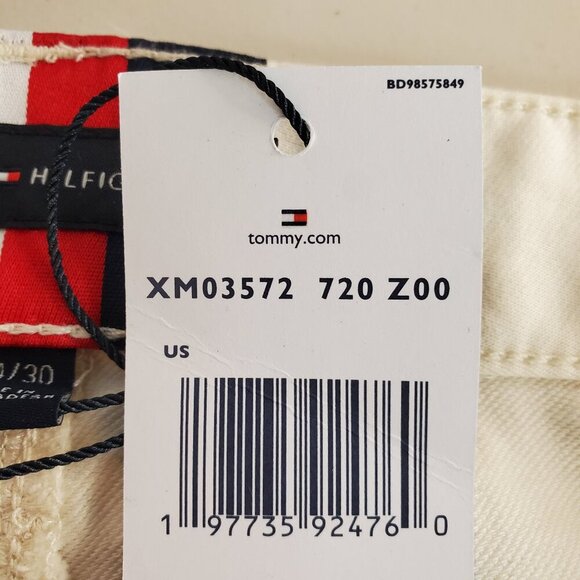 NWT TOMMY HILFIGER Men's THFlex Performance Five-Pocket Chino Pants - Off White - Picture 10 of 12